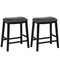 26 Inch Counter Height Bar Stool Set Of 2 With Upholstered Seat